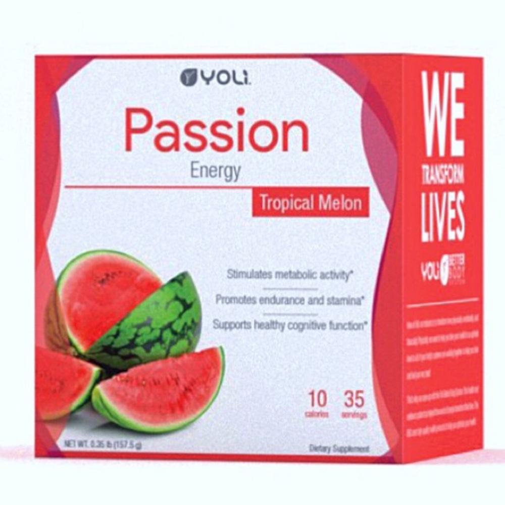 🍉YOLI PASSION TROPICAL Energy Drink 30 Packets 🍉